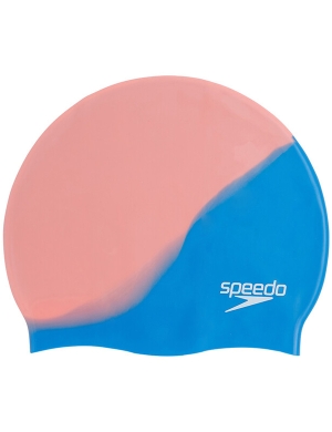 Speedo Senior Silicone Swim Cap - Blue/Pink